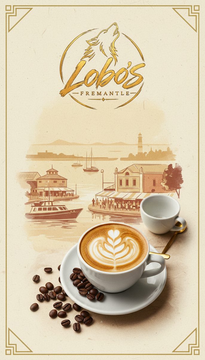 Lobo's Fremantle coffee artwork