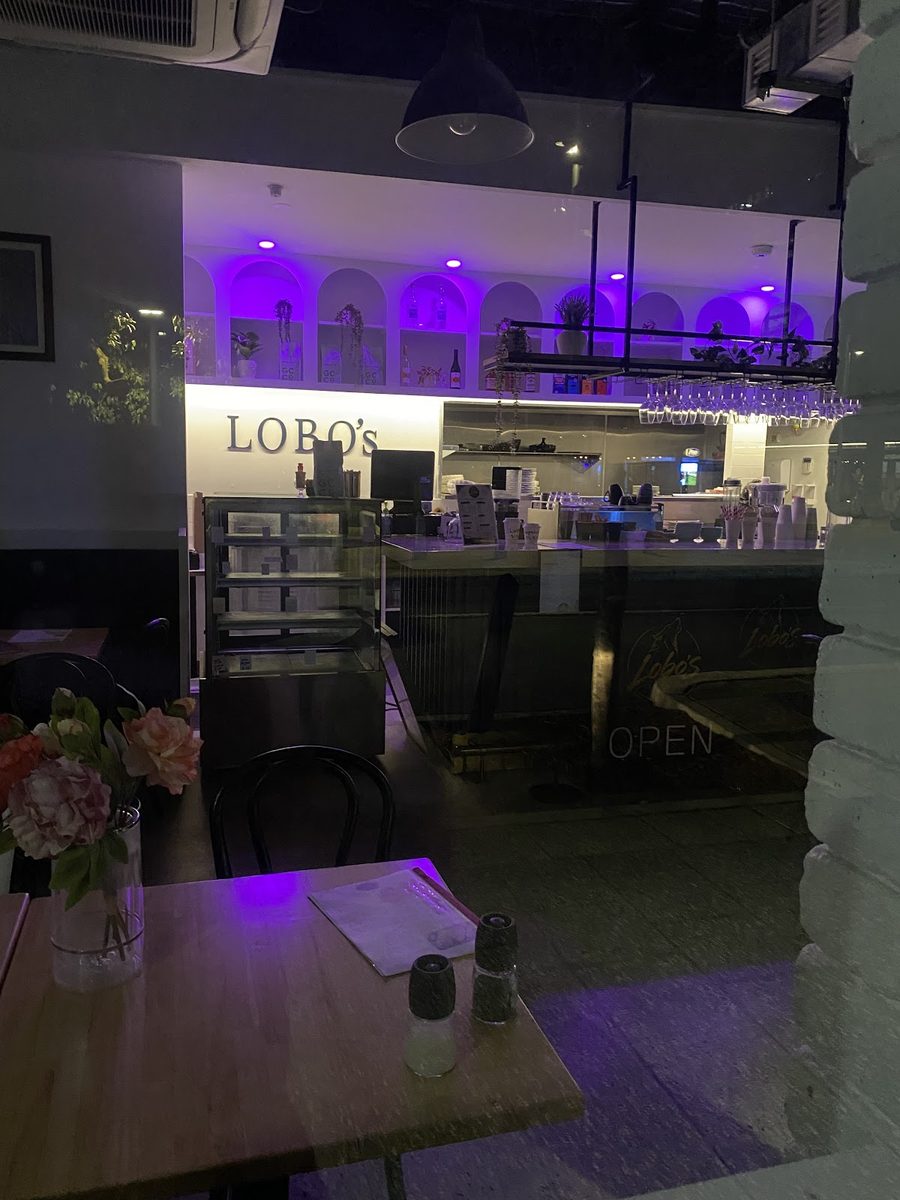 The counter at night